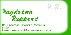 magdolna ruppert business card